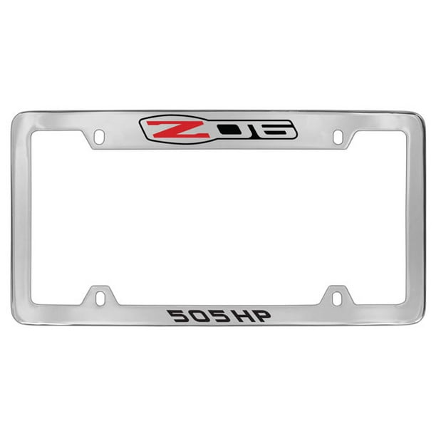 Chevrolet Corvette C6 Chrome Plated Metal Top Engraved License Plate Frame Chevrolet Corvette C6 Chrome Plated Metal Top Engraved License Plate Frame
